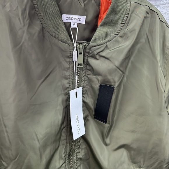 NWT Zinovizo mens olive green bomber jacket - Picture 4 of 5